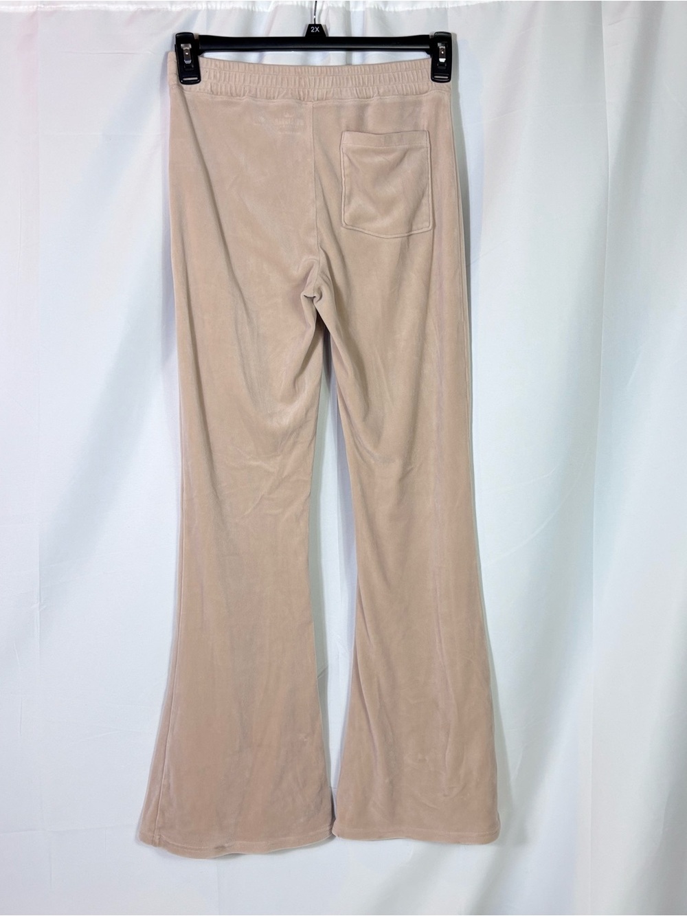 Hollister Beige Velour Flare Lounge Pants S Y2K Soft Girl Athleisure Casual Glam - Picture 4 of 10